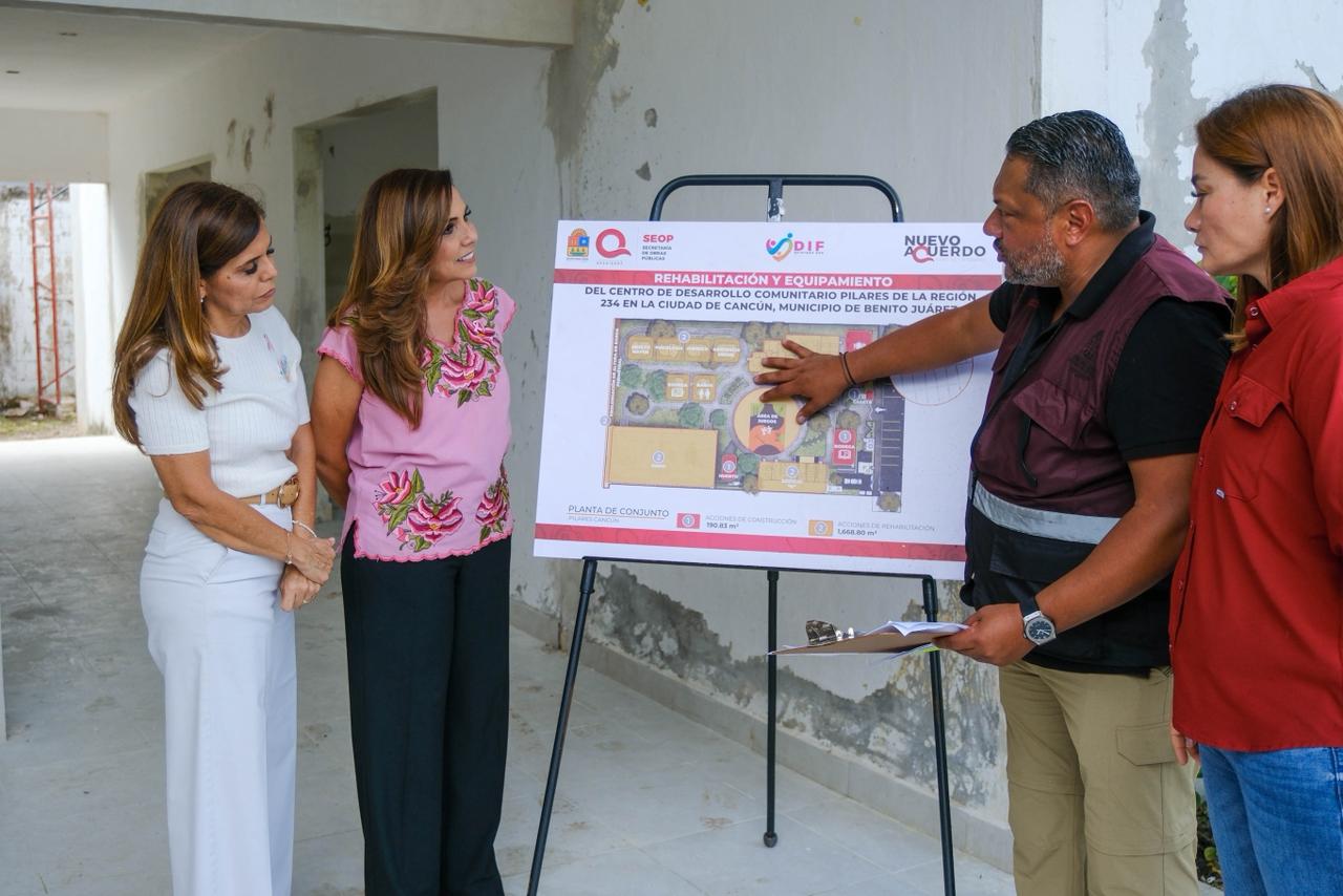 Mara y Verónica Lezama supervisan avances del segundo Centro DIF ...